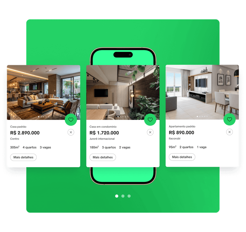 Explore e curta imóveis de sua preferência